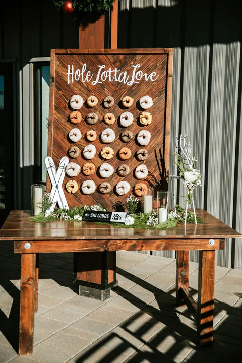Donut station at a Wedding reception